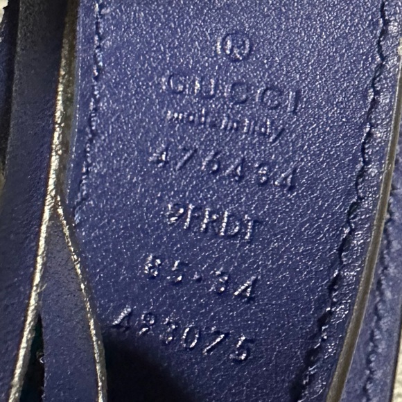 Gucci GG Marmont Matelasse Blue Velvet Belt Bag. Like New! With Box & Dustbag! - Picture 13 of 14